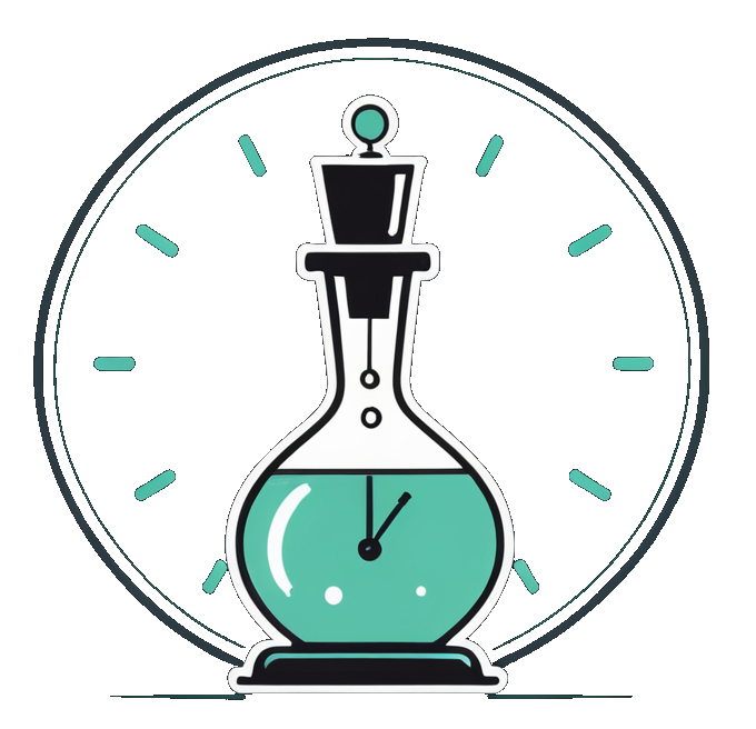 Thumbnail Logo for IdleonHQ. Displays a potion bottle within a clock